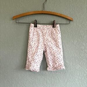 Janie and Jack 0-3 months girls pants Red Pink Floral